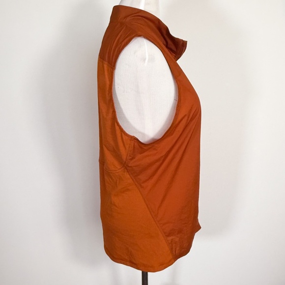 REI co-op Women's Large Outdoor Hiking zip up Vest in burnt orange Stretch Nylon - Picture 10 of 12